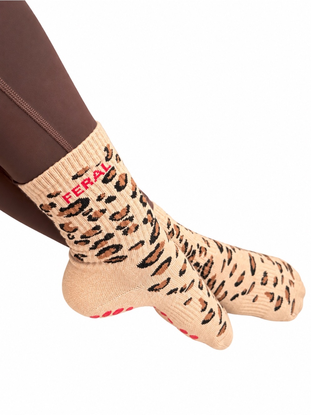 🖤🐆 Grip-Tease Leopard Print Grip Socks